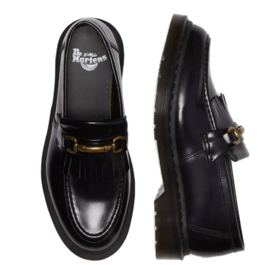 Clearance Półbuty Dr. Martens ADRIAN Snaffle Black Polished Smooth 32102001 Męskie Półbuty