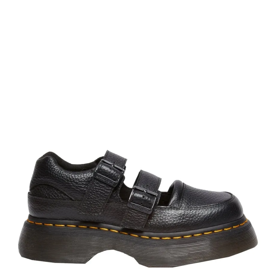 Online Półbuty Dr. Martens BUZZ MJ MARY JANE Black Milled Nappa 41061001 Damskie Półbuty