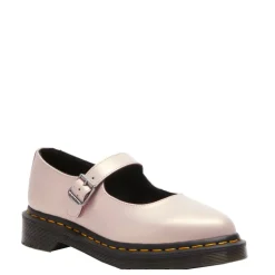 Online Półbuty Dr. Martens ELPHIE MJ MARY JANE Powder Pink+Gold Shift Leather 41092650 Damskie Półbuty|Balerinki