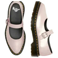 Online Półbuty Dr. Martens ELPHIE MJ MARY JANE Powder Pink+Gold Shift Leather 41092650 Damskie Półbuty|Balerinki