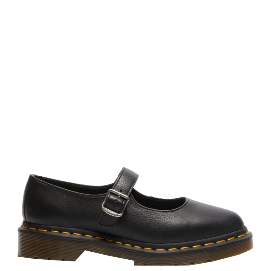 New Półbuty Dr. Martens ELPHIE MJ MARY JANE Black Virginia 40685001 Damskie Półbuty