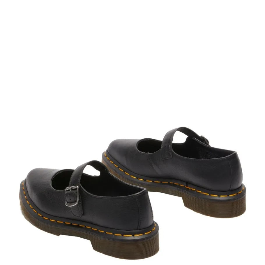 New Półbuty Dr. Martens ELPHIE MJ MARY JANE Black Virginia 40685001 Damskie Półbuty