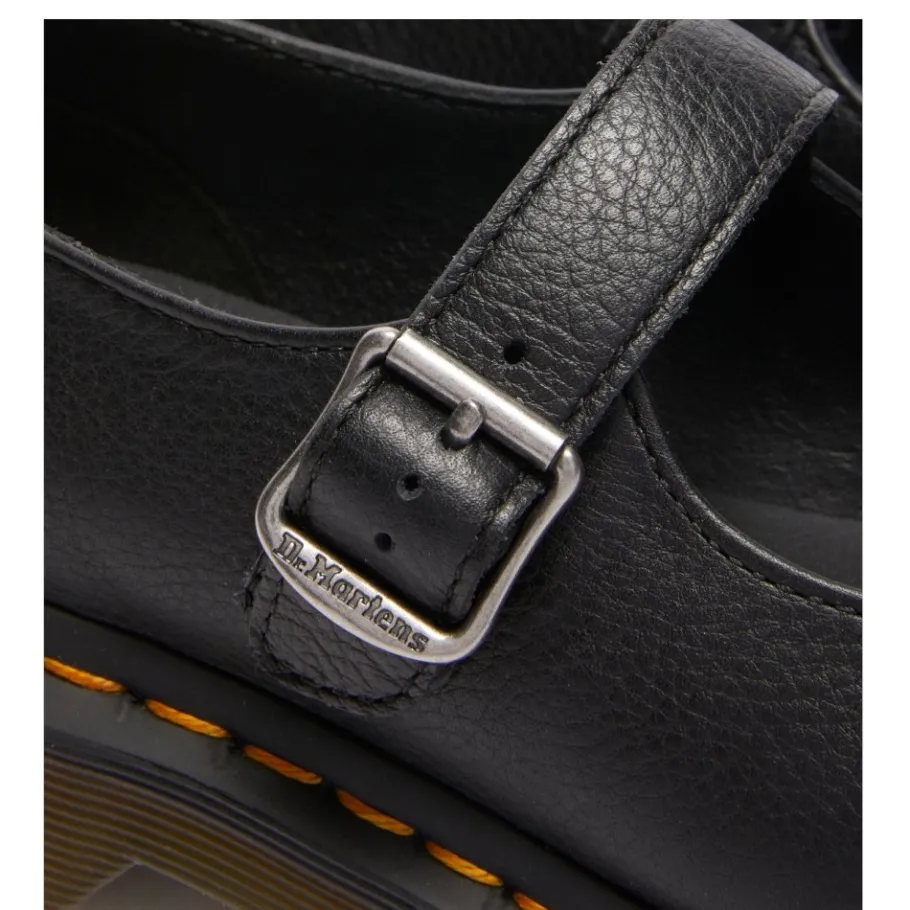 New Półbuty Dr. Martens ELPHIE MJ MARY JANE Black Virginia 40685001 Damskie Półbuty