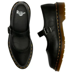 New Półbuty Dr. Martens ELPHIE MJ MARY JANE Black Virginia 40685001 Damskie Półbuty