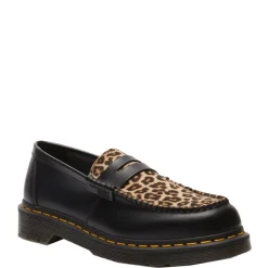 Best Półbuty Dr. Martens PENTON Black+Light Tan Smooth+Mini Leopard Spot Hair On 41186001 Damskie Półbuty|Półbuty