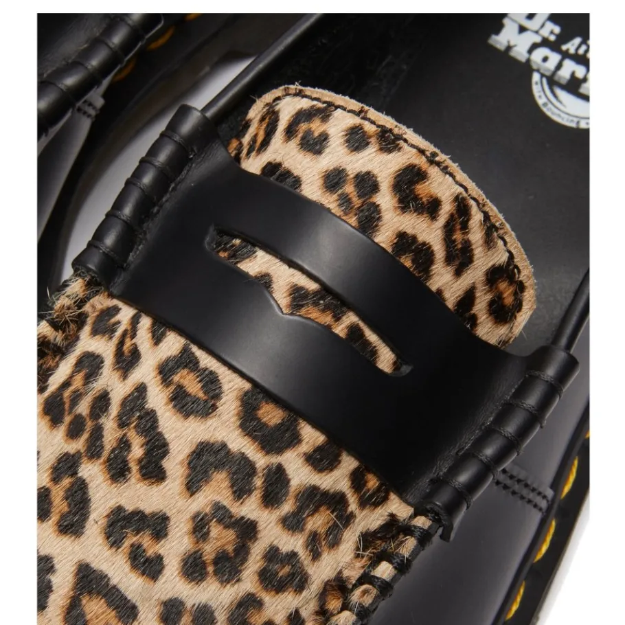 Best Półbuty Dr. Martens PENTON Black+Light Tan Smooth+Mini Leopard Spot Hair On 41186001 Damskie Półbuty|Półbuty