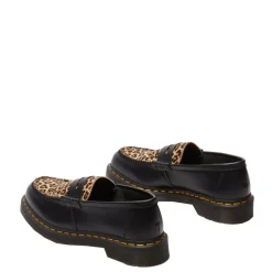 Best Półbuty Dr. Martens PENTON Black+Light Tan Smooth+Mini Leopard Spot Hair On 41186001 Damskie Półbuty|Półbuty