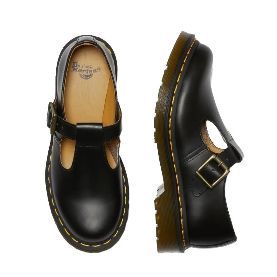 New Półbuty Dr. Martens POLLEY Black Smooth 14852001 Męskie Półbuty