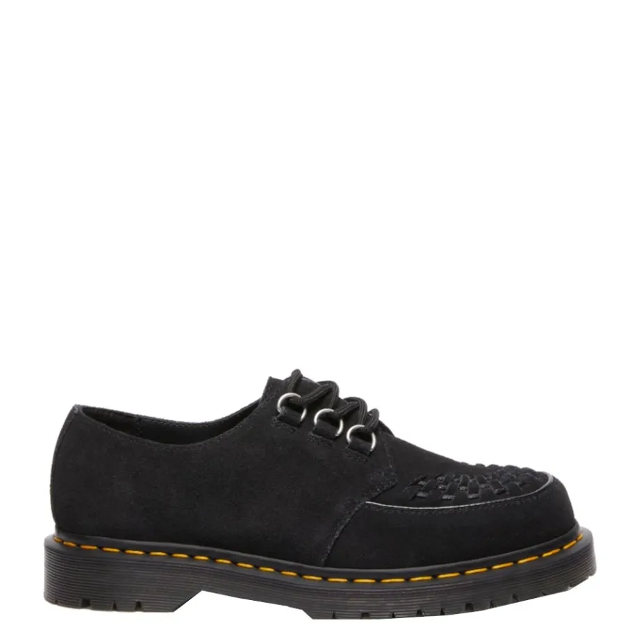 Sale Półbuty Dr. Martens RAMSEY Black EH Suede 40572001 Damskie Półbuty|Półbuty