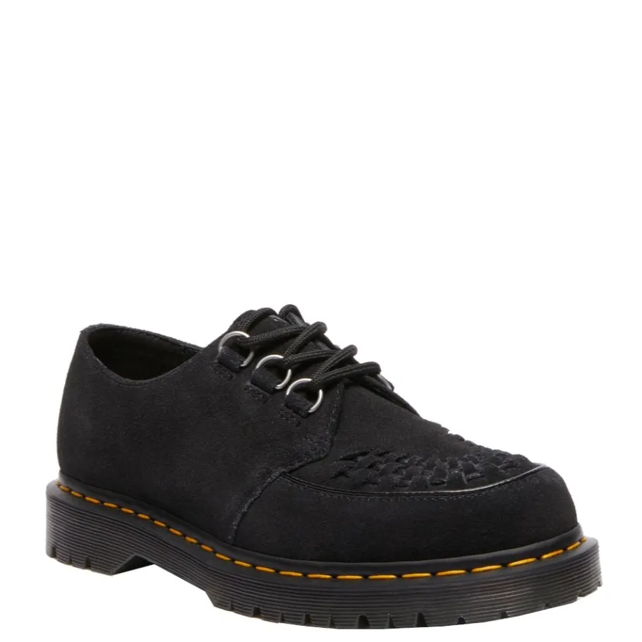Sale Półbuty Dr. Martens RAMSEY Black EH Suede 40572001 Damskie Półbuty|Półbuty