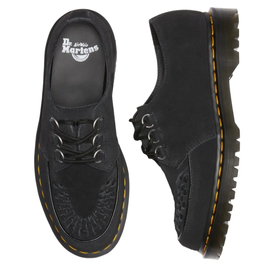 Sale Półbuty Dr. Martens RAMSEY Black EH Suede 40572001 Damskie Półbuty|Półbuty
