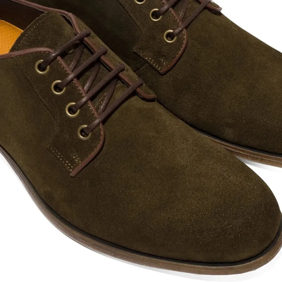 Discount Półbuty męskie Fly London MASO 957 skórzane zielony P144957002 Męskie Półbuty