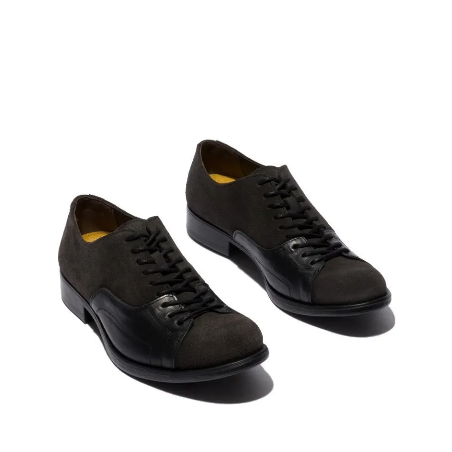 Sale Półbuty męskie Fly London MECU 746 skórzane czarny P144746002 Męskie Półbuty