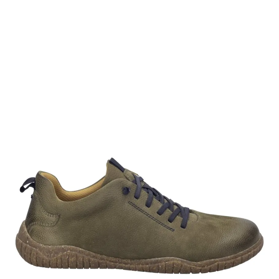 Outlet Półbuty męskie Josef Seibel Wallace 04 skórzane zielony 20704 TE869 630 Męskie Półbuty