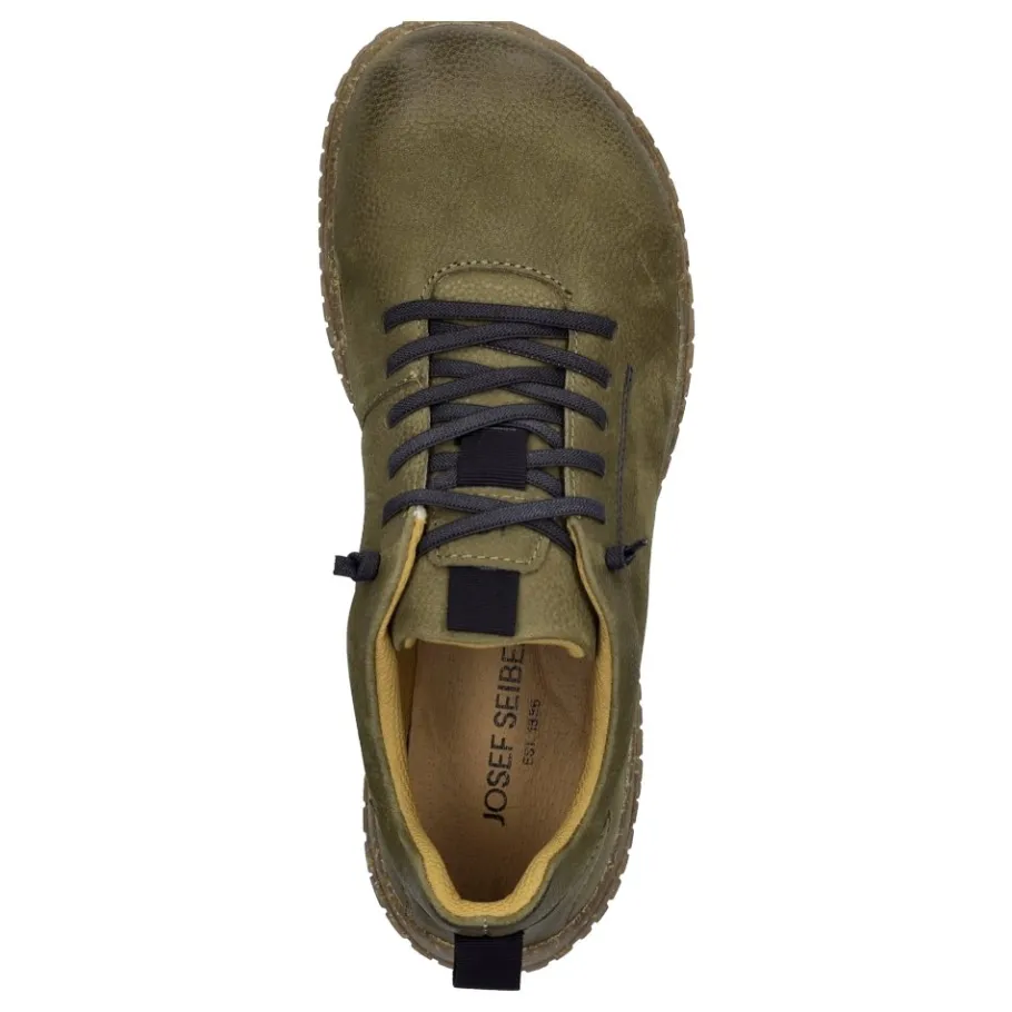 Outlet Półbuty męskie Josef Seibel Wallace 04 skórzane zielony 20704 TE869 630 Męskie Półbuty