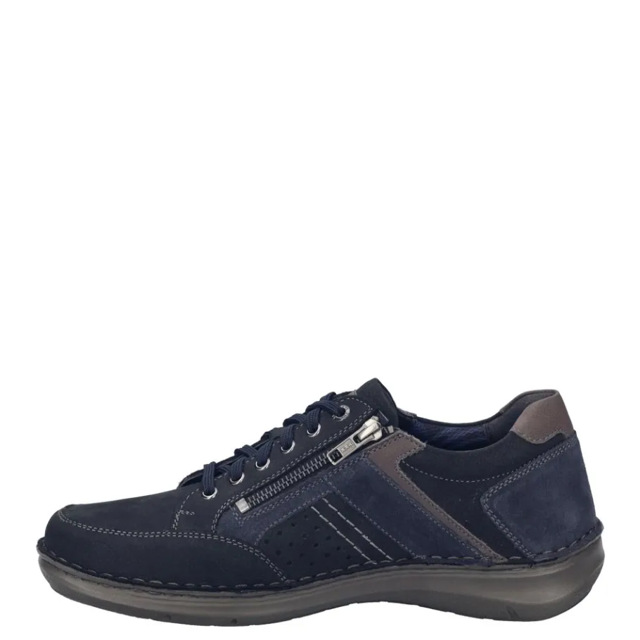 Sale Półbuty męskie Josef Seibel NEW ANVERS 87 skórzane niebieski 44987 TE071 506 Męskie Półbuty