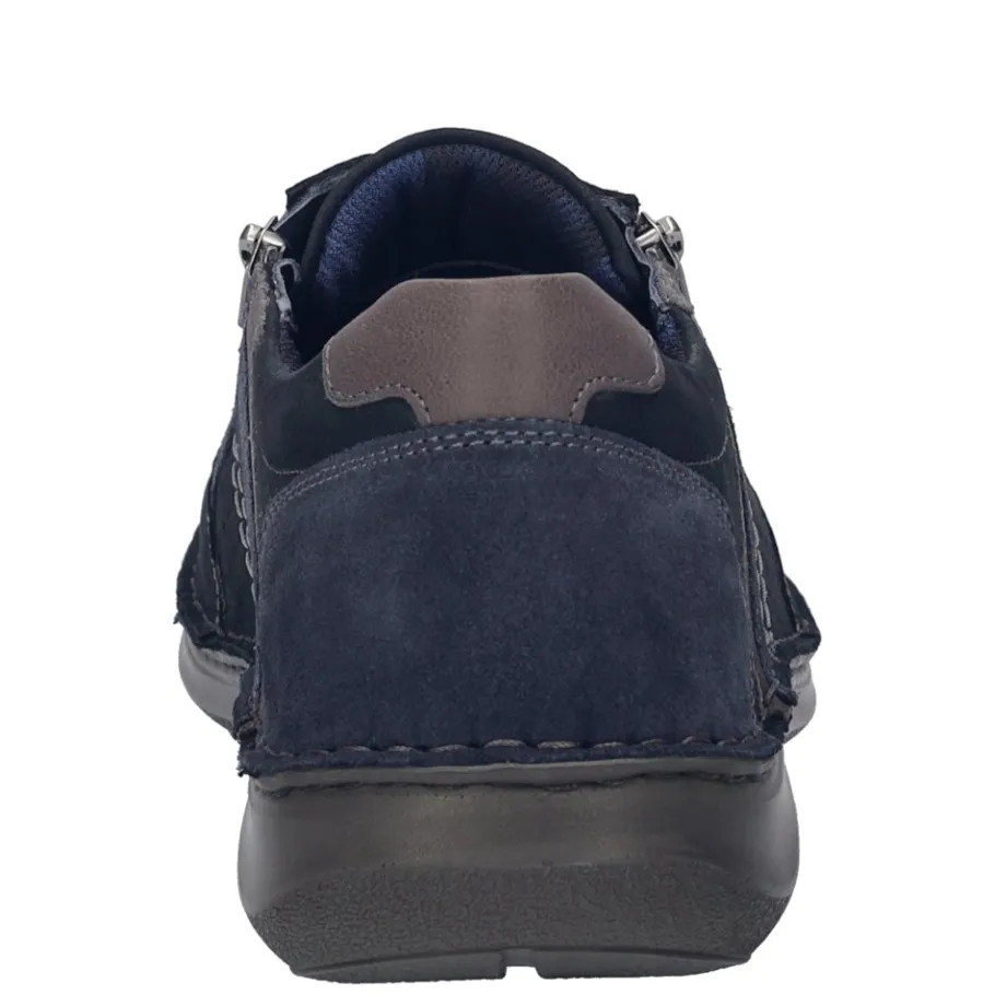 Sale Półbuty męskie Josef Seibel NEW ANVERS 87 skórzane niebieski 44987 TE071 506 Męskie Półbuty