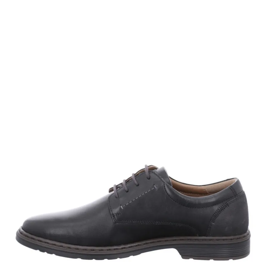 Discount Półbuty męskie Josef Seibel ALASTAIR 01 skórzane czarny 42801 860 100 Męskie Półbuty
