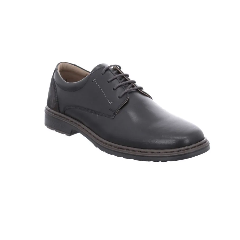 Discount Półbuty męskie Josef Seibel ALASTAIR 01 skórzane czarny 42801 860 100 Męskie Półbuty