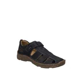 Outlet Półbuty męskie Josef Seibel Liam 04 skórzane czarny 24404 304 100 Męskie Półbuty