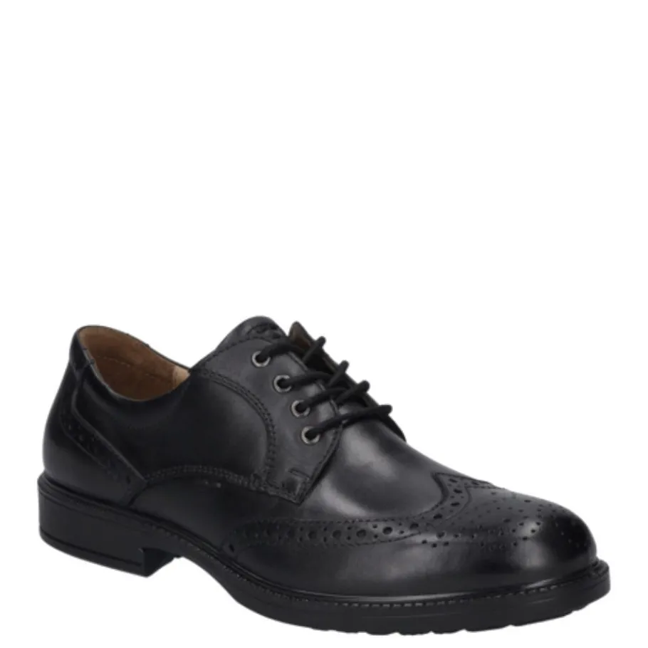 Outlet Półbuty męskie Josef Seibel HARRY 07 skórzane czarny 31907 24 100 Męskie Sandały