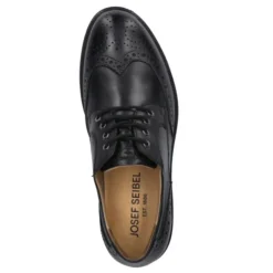 Outlet Półbuty męskie Josef Seibel HARRY 07 skórzane czarny 31907 24 100 Męskie Sandały