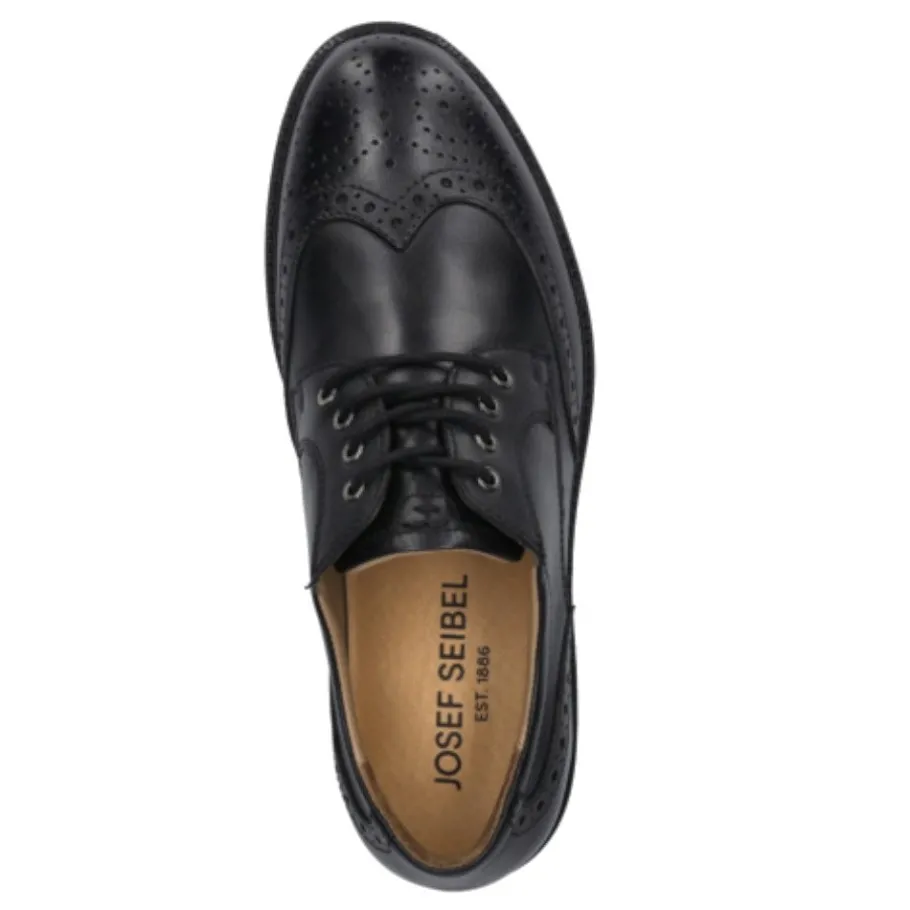 Outlet Półbuty męskie Josef Seibel HARRY 07 skórzane czarny 31907 24 100 Męskie Sandały