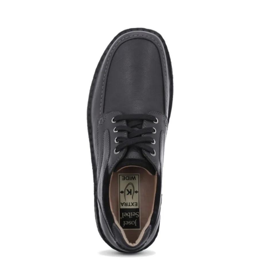 Clearance Półbuty męskie Josef Seibel ANVERS 62 skórzane czarny 43662 238 100 Męskie Półbuty