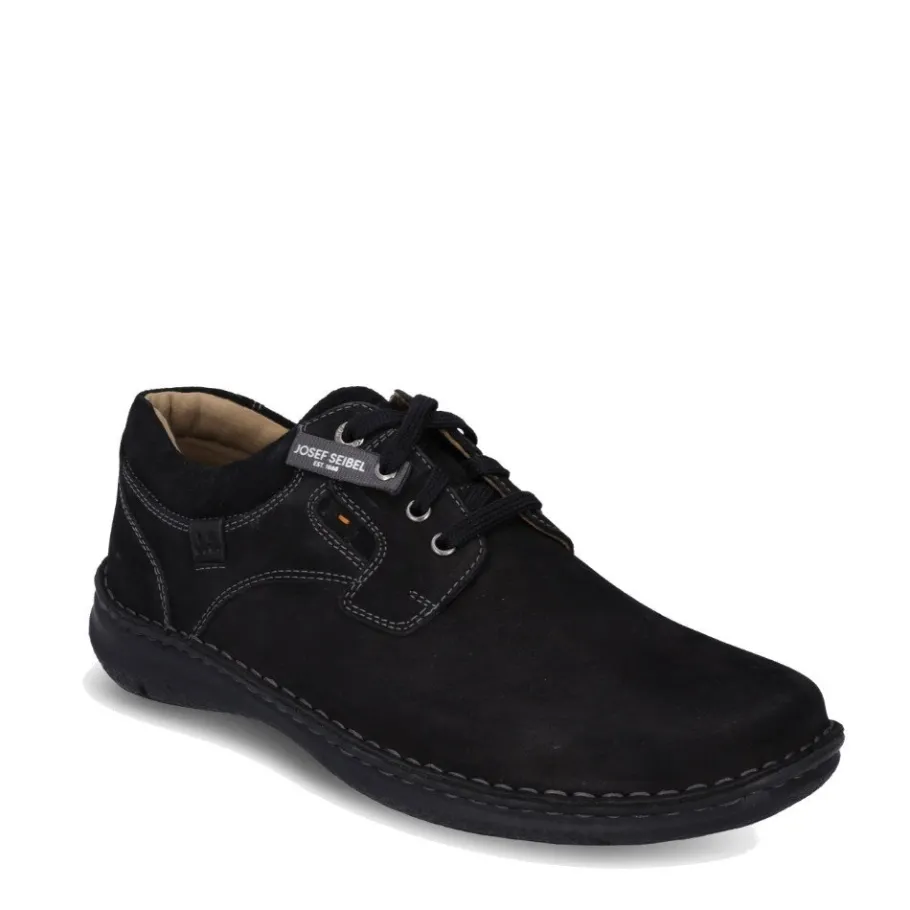 Clearance Półbuty męskie Josef Seibel ANVERS 36 skórzane czarny 43390 21 100 Męskie Półbuty