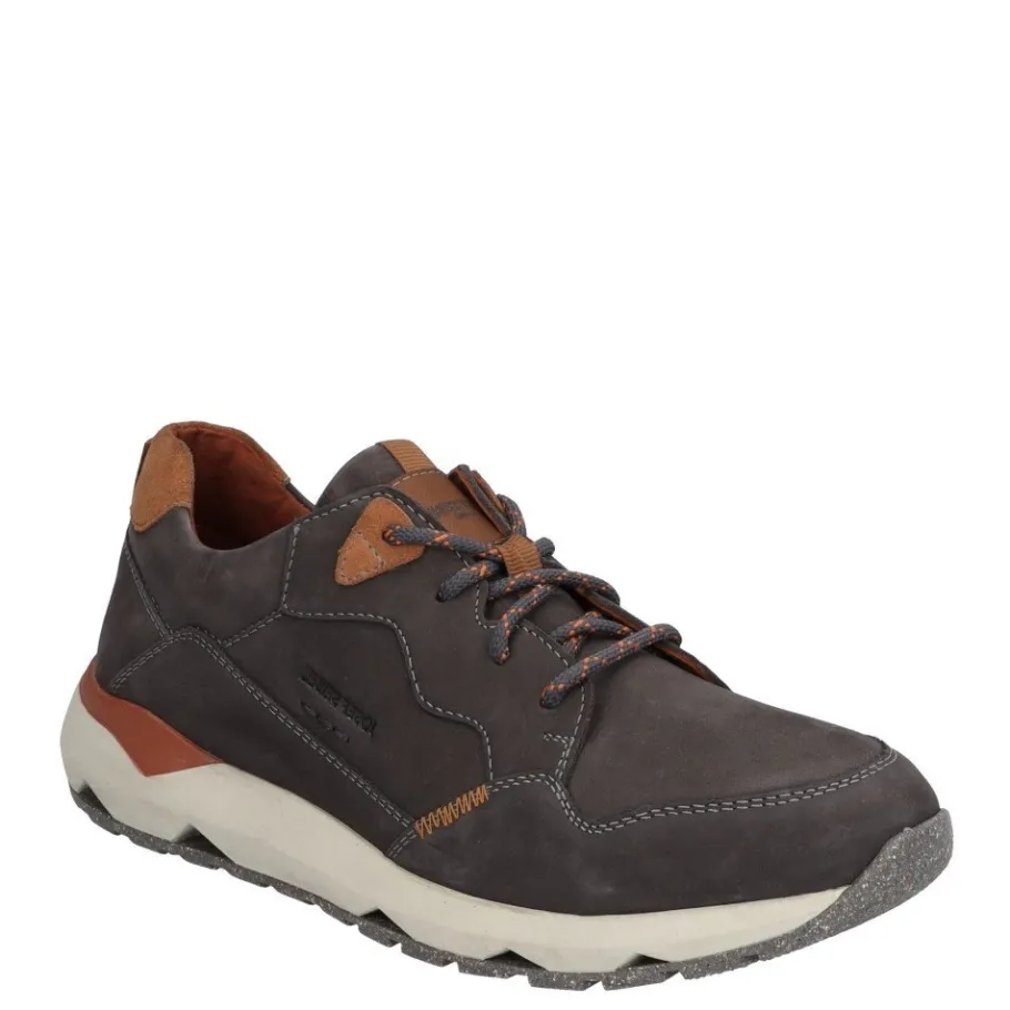 Outlet Półbuty męskie Josef Seibel JEREMIAH 07 skórzane szary 37707 TE21 741 Męskie Półbuty