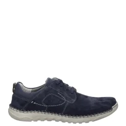 Outlet Półbuty męskie Josef Seibel WILSON 04 skórzane niebieski 42704 TE387 525 Męskie Półbuty