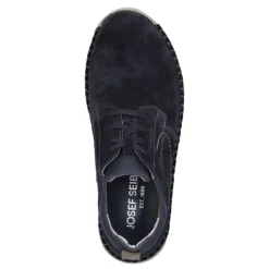 Outlet Półbuty męskie Josef Seibel WILSON 04 skórzane niebieski 42704 TE387 525 Męskie Półbuty