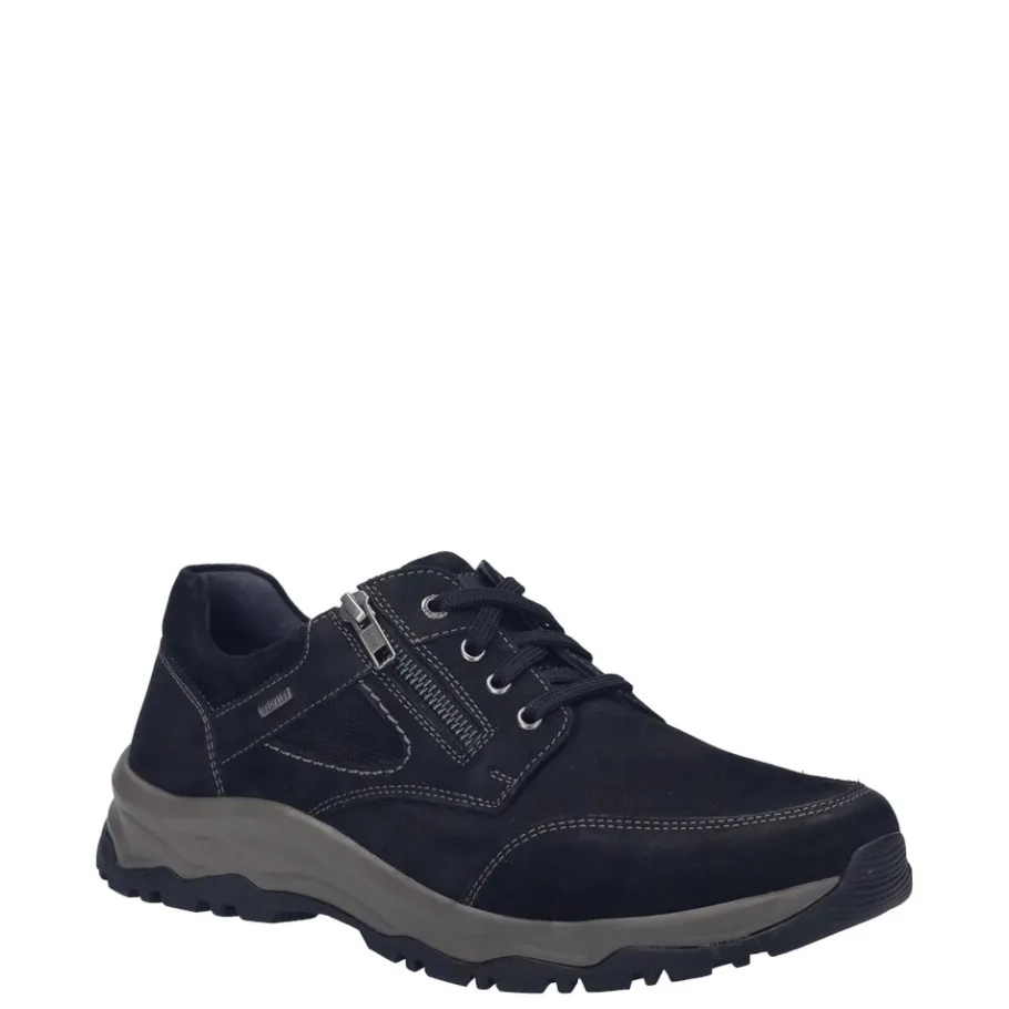 Outlet Półbuty męskie Josef Seibel Leroy 55 skórzane czarny 14455 TE518 100 Męskie Półbuty