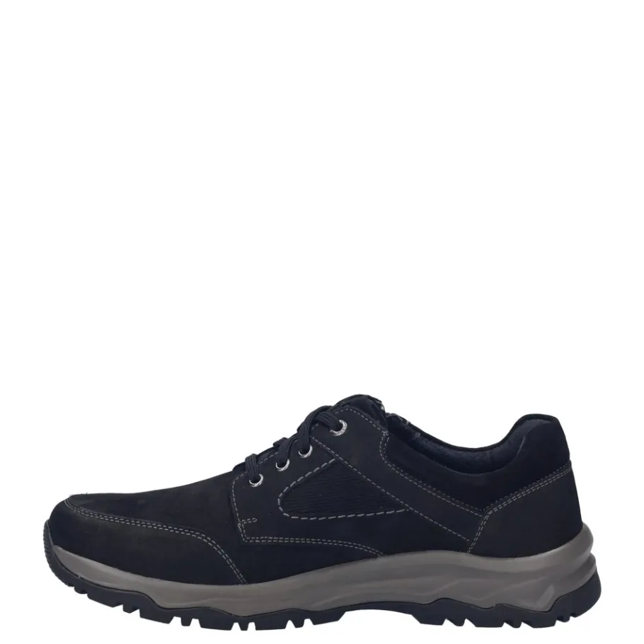 Outlet Półbuty męskie Josef Seibel Leroy 55 skórzane czarny 14455 TE518 100 Męskie Półbuty