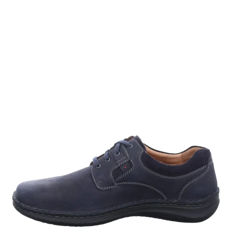 Outlet Półbuty męskie Josef Seibel ANVERS 36 skórzane niebieski 43390 796 530 Męskie Półbuty