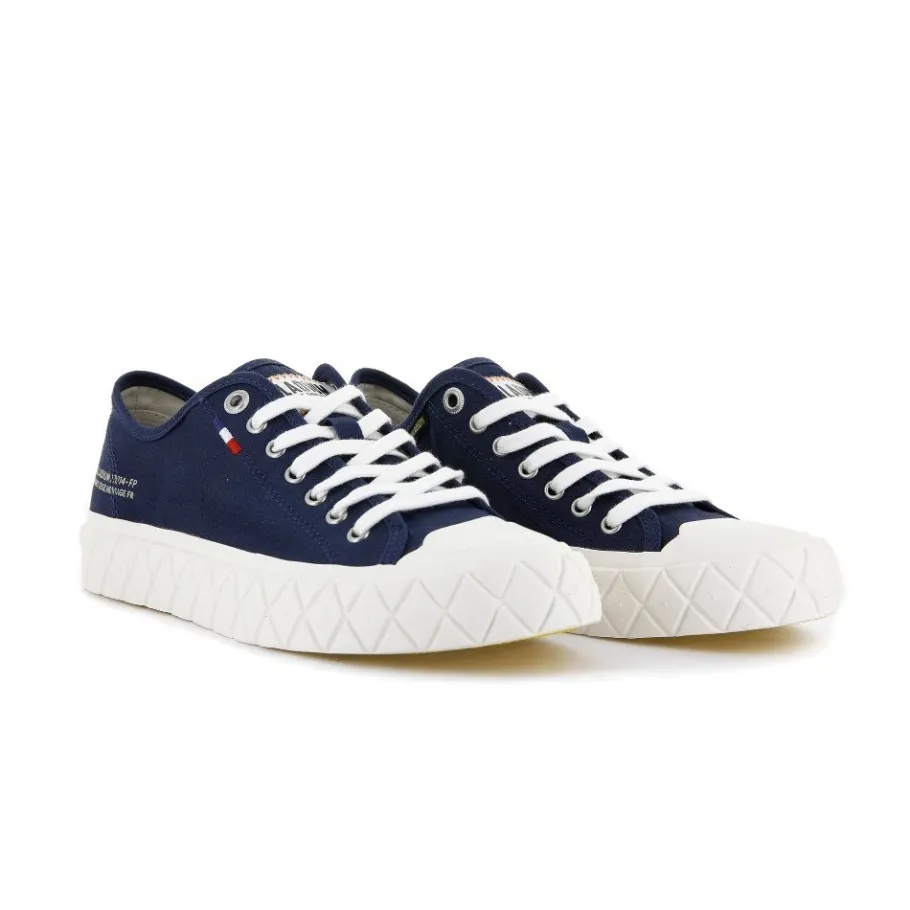 Discount Półbuty Palladium PALLA ACE CANVAS niebieski 77014-458 Damskie Vegan|Vegan