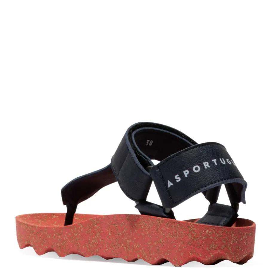 Online Sandały Asportuguesas FIZZ Navy Red P018077011 Damskie Sandały
