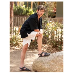 Sandały Barefoot El Naturalista N5681 BARE SANDALS skórzane czarny Męskie Sandały