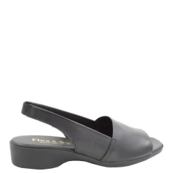 Sale Sandały damskie Flex & Go CUSH FLOW skórzane czarny Damskie Sandały