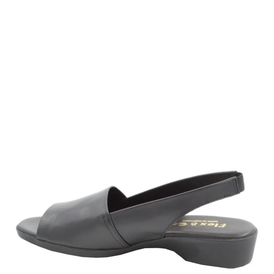 Sale Sandały damskie Flex & Go CUSH FLOW skórzane czarny Damskie Sandały