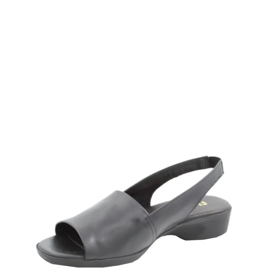 Sale Sandały damskie Flex & Go CUSH FLOW skórzane czarny Damskie Sandały