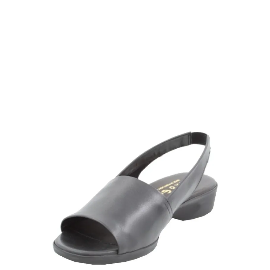 Sale Sandały damskie Flex & Go CUSH FLOW skórzane czarny Damskie Sandały
