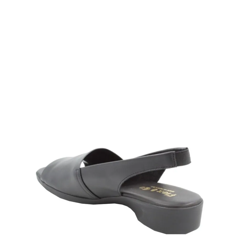 Sale Sandały damskie Flex & Go CUSH FLOW skórzane czarny Damskie Sandały