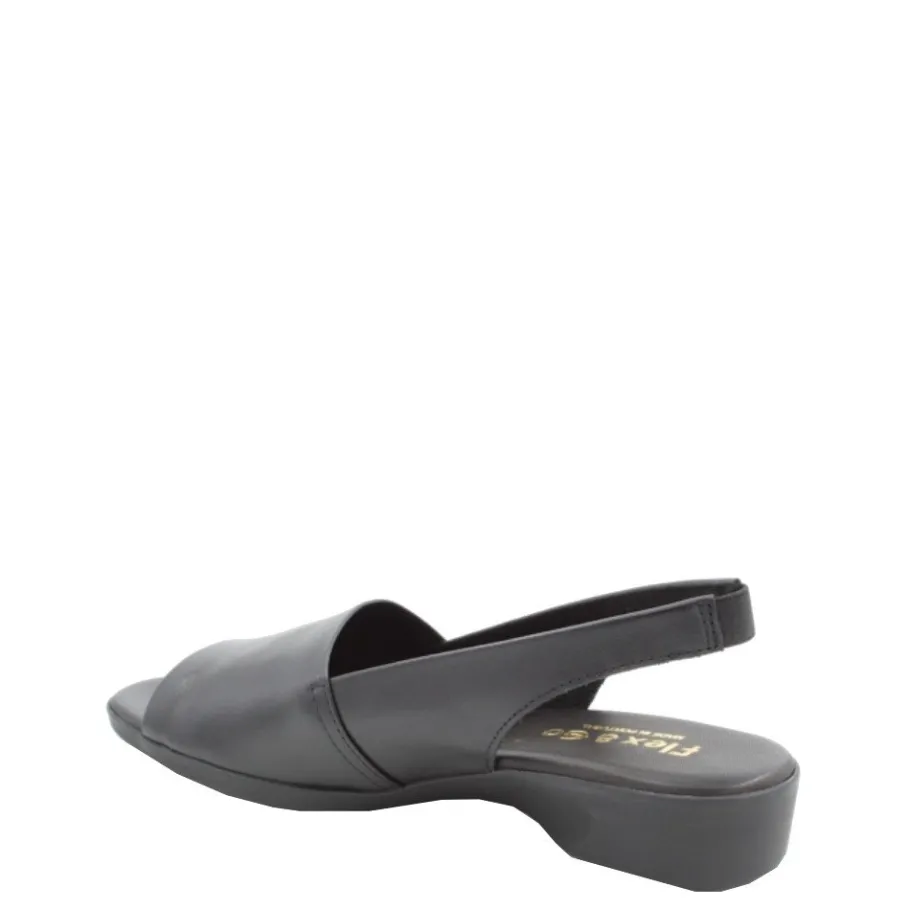 Sale Sandały damskie Flex & Go CUSH FLOW skórzane czarny Damskie Sandały