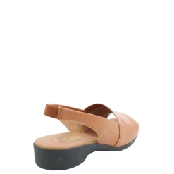 Hot Sandały damskie Flex & Go CUSH FLOW skórzane brązowy Damskie Sandały