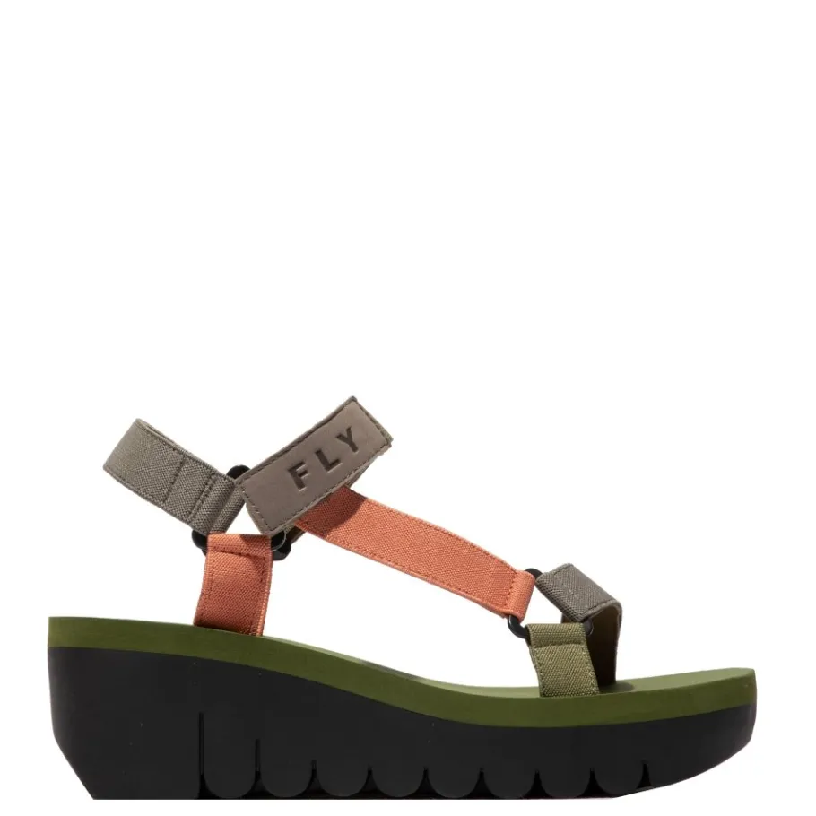 Sale Sandały damskie Fly London YEFA 726 skórzane multikolor P144726015 Damskie Sandały