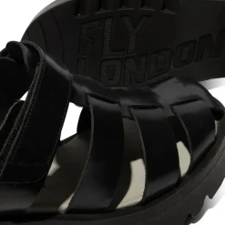 Clearance Sandały damskie Fly London MAIE 850 skórzane czarny P144850000 Damskie Sandały