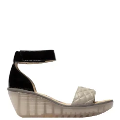 Best Sandały damskie Fly London YARU 471 skórzane czarno srebrny P501471001 Damskie Sandały