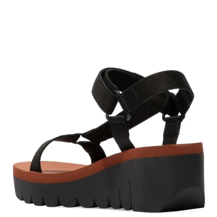 Clearance Sandały damskie Fly London YEFA 726 skórzane czarny P144726000 Damskie Sandały