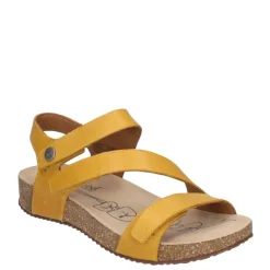 Clearance Sandały damskie Josef Seibel TONGA 25 skórzane żółty 78519 128 800 Damskie Sandały